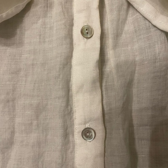 Eileen Fisher Organic Irish Linen Long Shirt Size S - Picture 2 of 7
